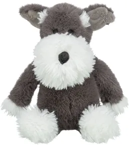 Dackel, Plüschspielzeug für Hunde, lautlos, 38 cm, grau